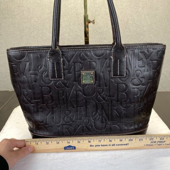 Dooney & Bourke Retro Lexington in Black Leather Tote with an Embossed Pattern - Picture 6 of 14